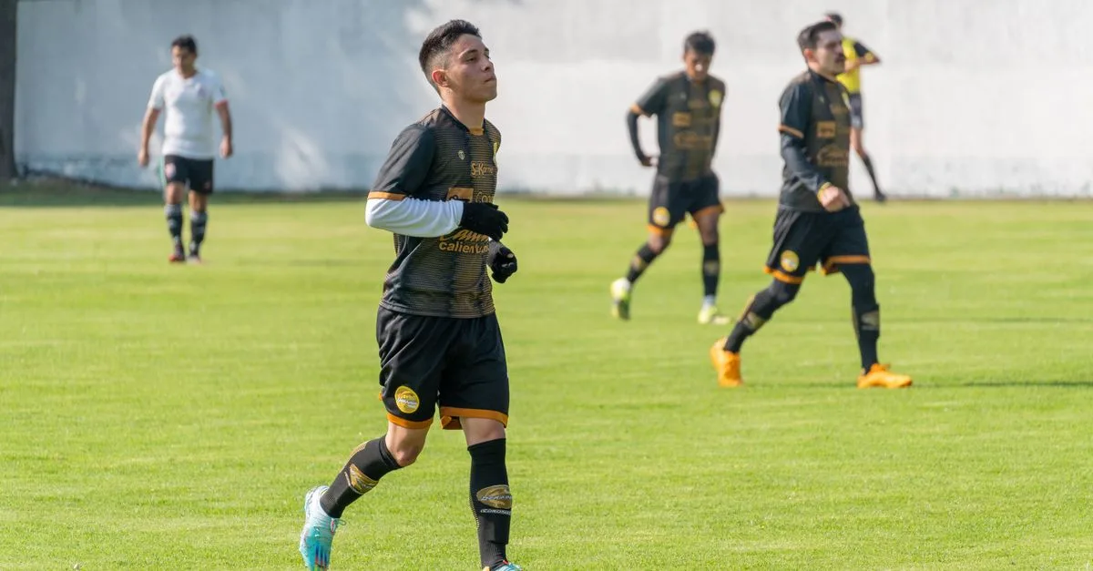 Young soccer players in black uniforms on a grass field during a sunny day game.