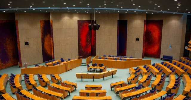 Circular seating of the Dutch Parliament in Den Haag, Nederland.