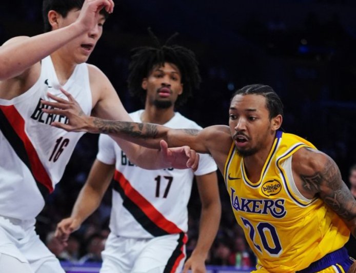 Trail Blazers Overpower Lakers 122-108 Despite Reaves' 41-Point Outing